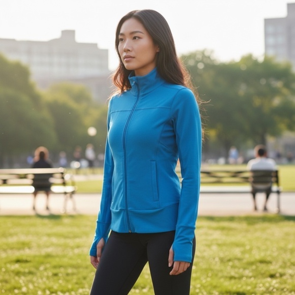Nike Women's Fit Dry Vibrant Blue Full Zip Jacket